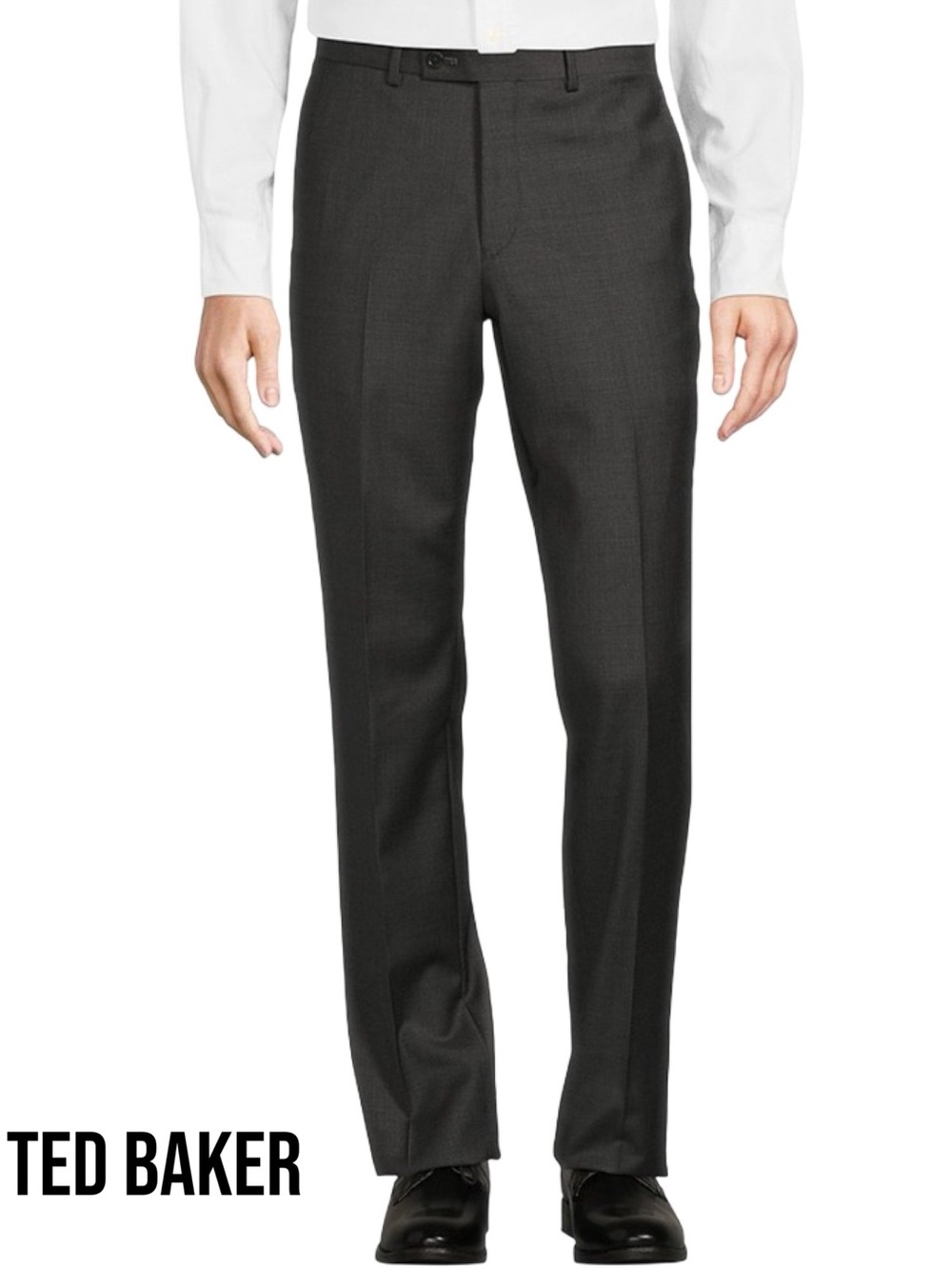 Ted Baker No Ordinary Joe Wool Dress Pants 42R Charcoal NWT $178